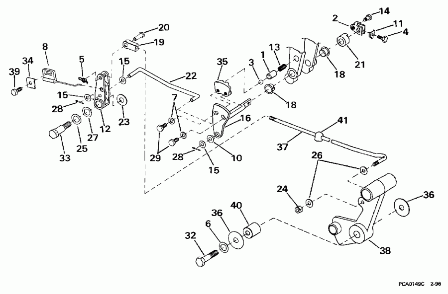 ��������� �������� ����� Evinrude E40TELEUC 1997  - ift Linkage / ift ��������� ��������