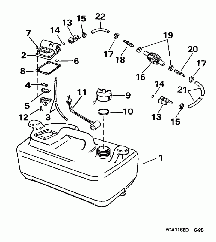 ��������� �������� ����� EVINRUDE E4REUC 1997  - 3 Gallon