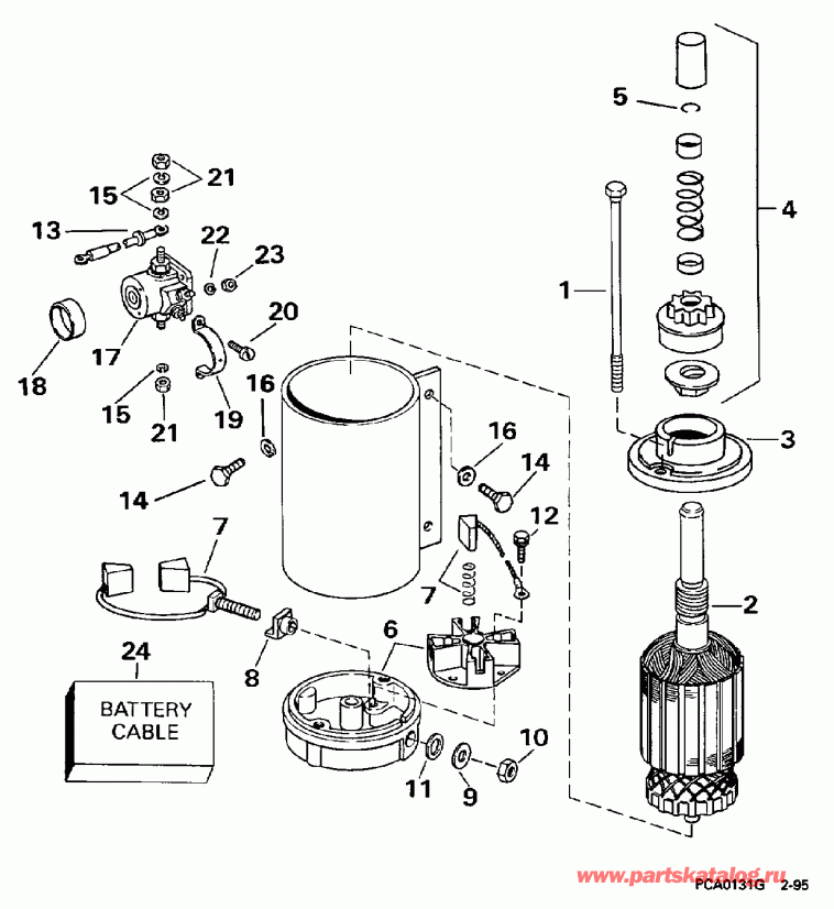  EVINRUDE E50DTLEUR 1997  - ectric ������� - ectric Starter
