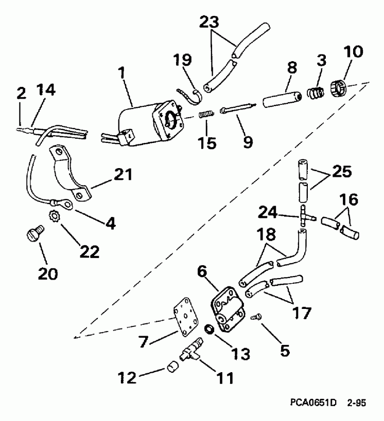 ��������� �������� ����� EVINRUDE E50ELEUR 1997  - ectric Primer System / ectric Primer System