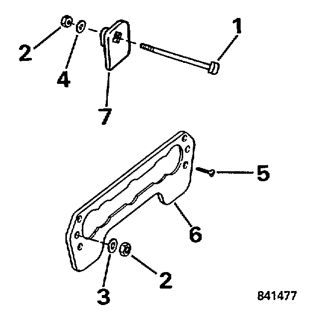 ��������� �������� ����� Evinrude E55RSLC 1997  - ansom ��������� Kit - ansom Mount Kit
