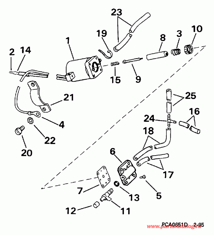 �������� ����� Evinrude E60ELEUA 1997  - ectric Primer System