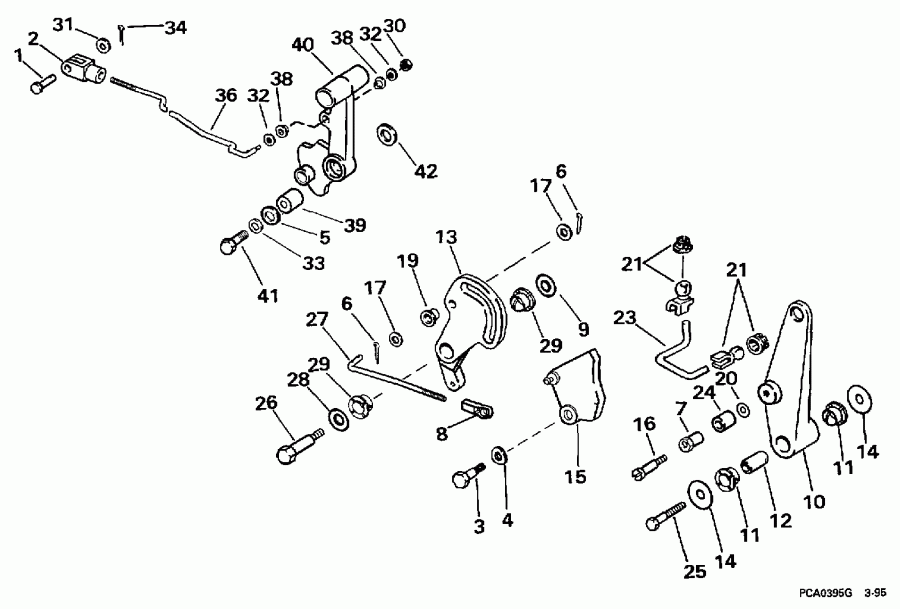  EVINRUDE E60TTLEUA 1997  - ift & Throttle Linkage / ift & ����������� ��������age