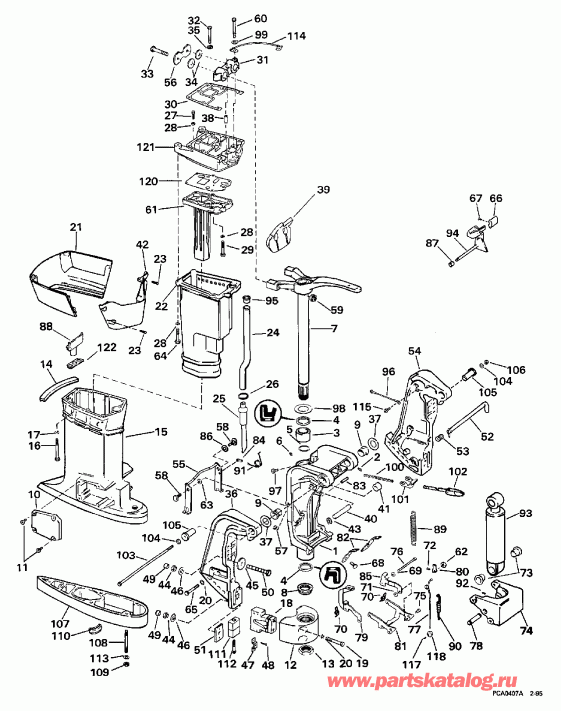    EVINRUDE E65RSLZ2 1997  - dsection - dsection