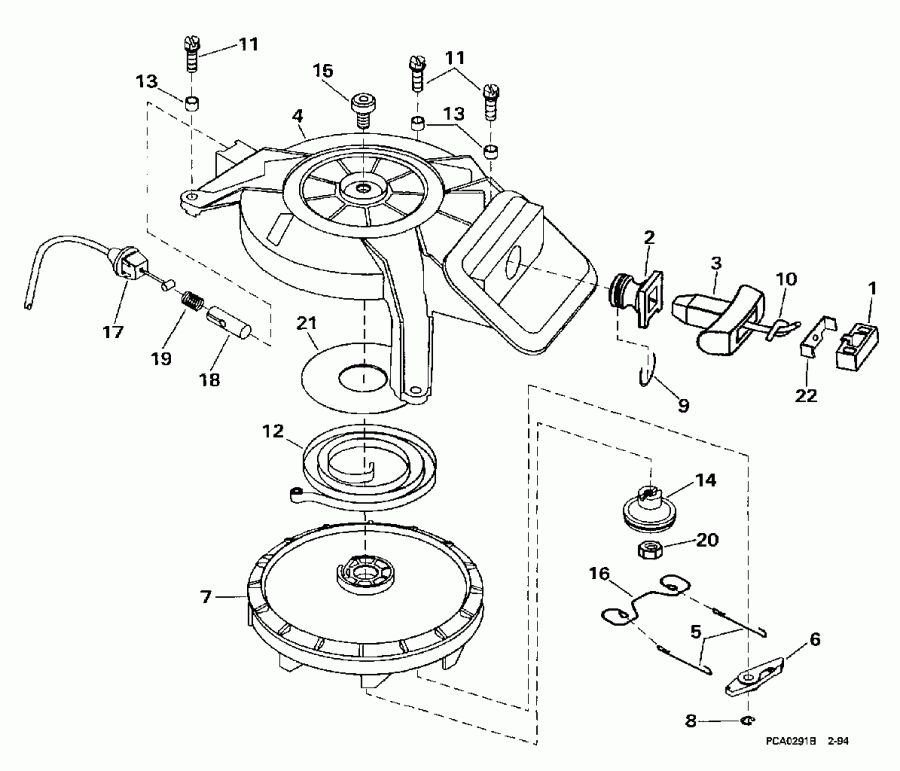 ��������� �������� ����� EVINRUDE E6RLEUC 1997  - wind Starter