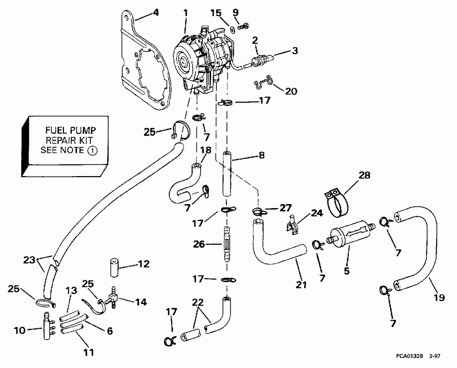 ��������� ��������� Evinrude E70TLEUM 1997  - el ����� / el Pump