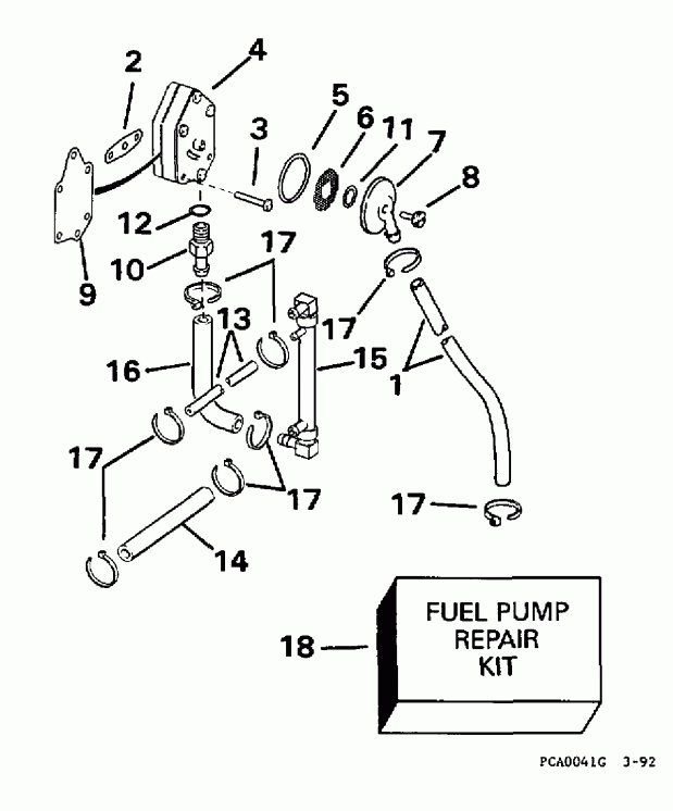 �������� ��������� ����� Evinrude E90TSLEUA 1997  - el ����� - el Pump