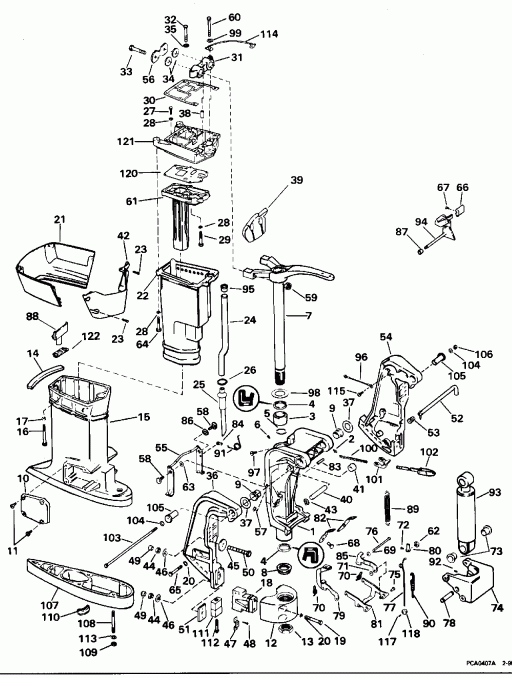   EVINRUDE HE10FOEUR 1997  - linder Head & 
