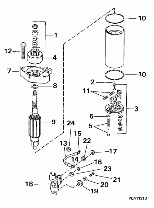 �������� ��������� ����� Evinrude HE10FOEUR 1997  - arter Motor & Solenoid - arter Motor & Solenoid