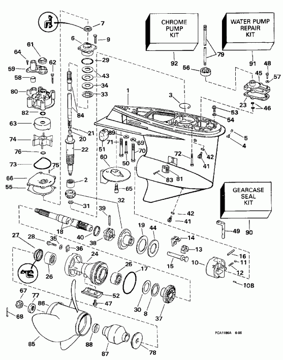 �������� ��������� ����� Evinrude HE115SLEUA 1997  - 20 In. Models / 20 ���� Models