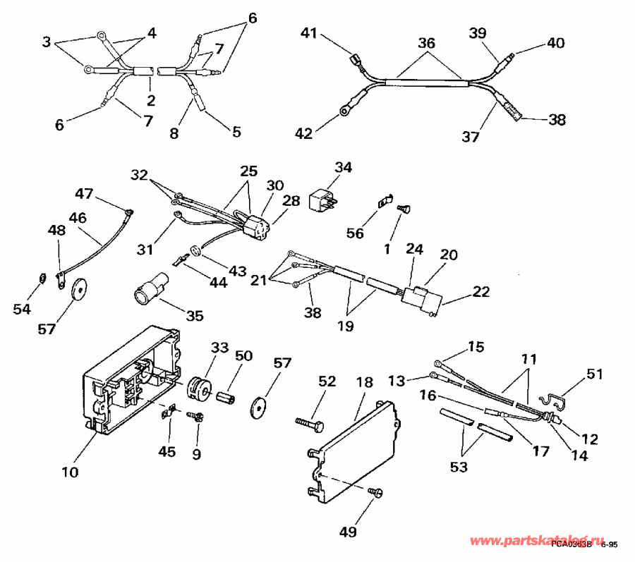 ��������� EVINRUDE HE130TXAUM 1997  - wer Trim / tilt ��������� / wer Trim/tilt Electrical