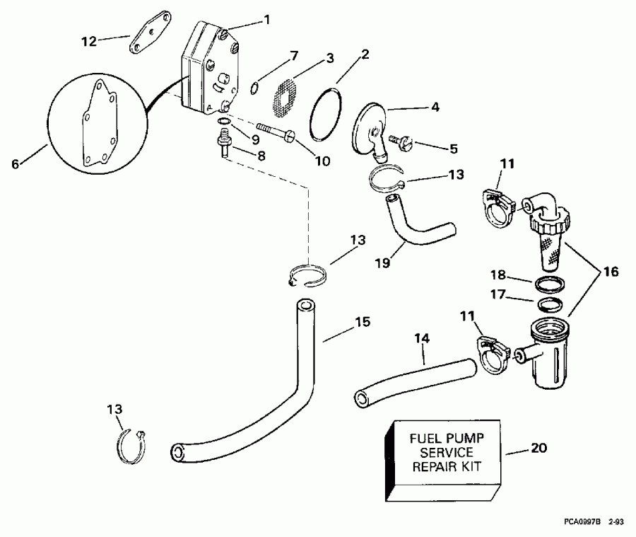 ��������� ��������� EVINRUDE HE15RPLW 1997  - 10-15rp Models Only - 10-15rp Models Only
