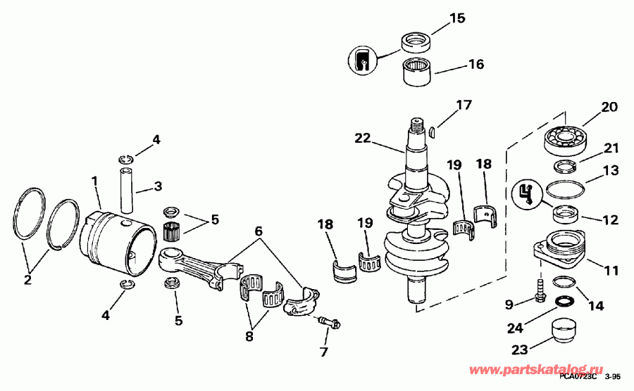 �������� ����� EVINRUDE HE25RSLV 1997  - ank��� & �������