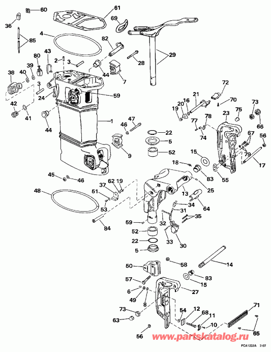 ����� EVINRUDE HE35RMLEUR 1997  - Power Trim & Tilt - ���������������� ��������� �������