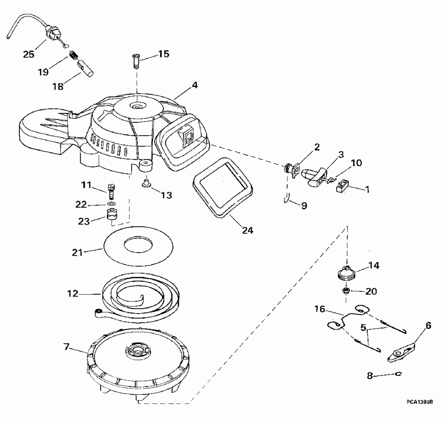 ����� EVINRUDE HE5FRLEUR 1997  - wind Starter