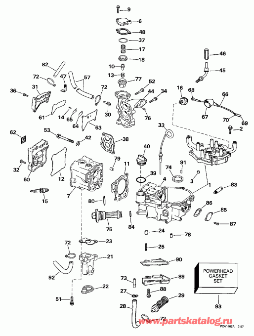 �������� ����� EVINRUDE HE6FREUR 1997  - linder & Crankcase