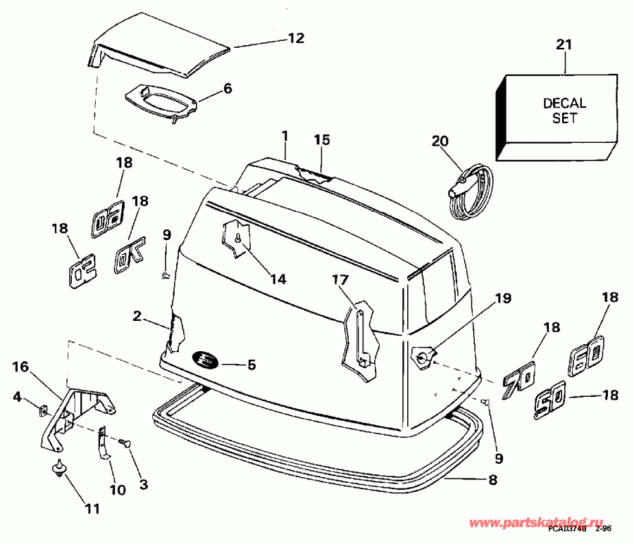�������� ��������� ����� ������� HE70TXEUM 1997  - Evinrude