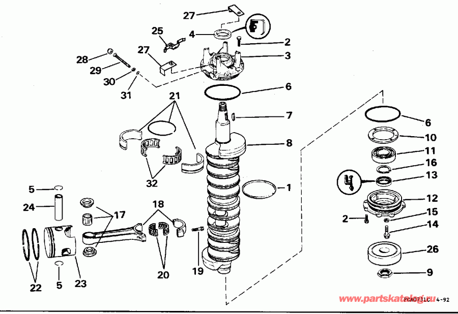 ��������� ��������� EVINRUDE HE70TXEUM 1997  - 6 Gallon - 6 ������