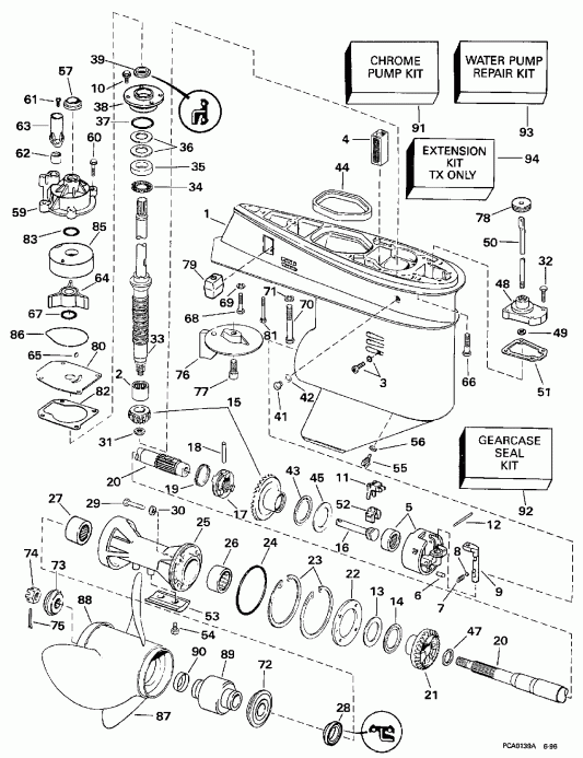 �������� ��������� ����� EVINRUDE HE70TXEUM 1997  - arcase