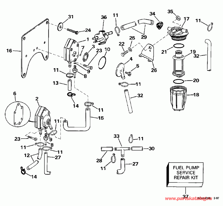 �������� ����� EVINRUDE SE105RWYP 1997  - Late Production / Late P����uction