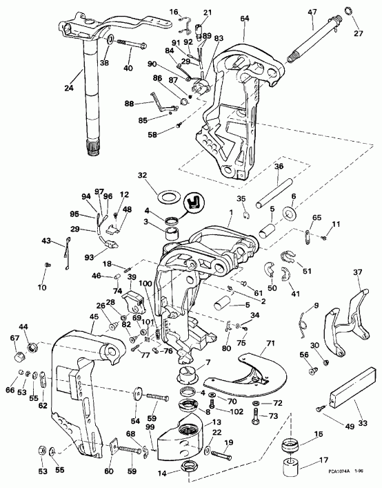  EVINRUDE SE125WTPXJ 1997  - dsection