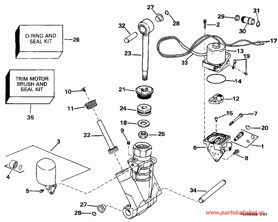  ������� SE125WTPXJ 1997  - wer Trim/tilt Hydraulic Assembly - wer Trim / tilt Hydraulic Assembly