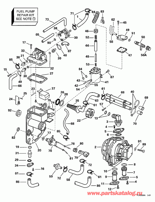 ��������� Evinrude SE150WTPXT4 1997  - el ��������� & Components / el Bracket & Components
