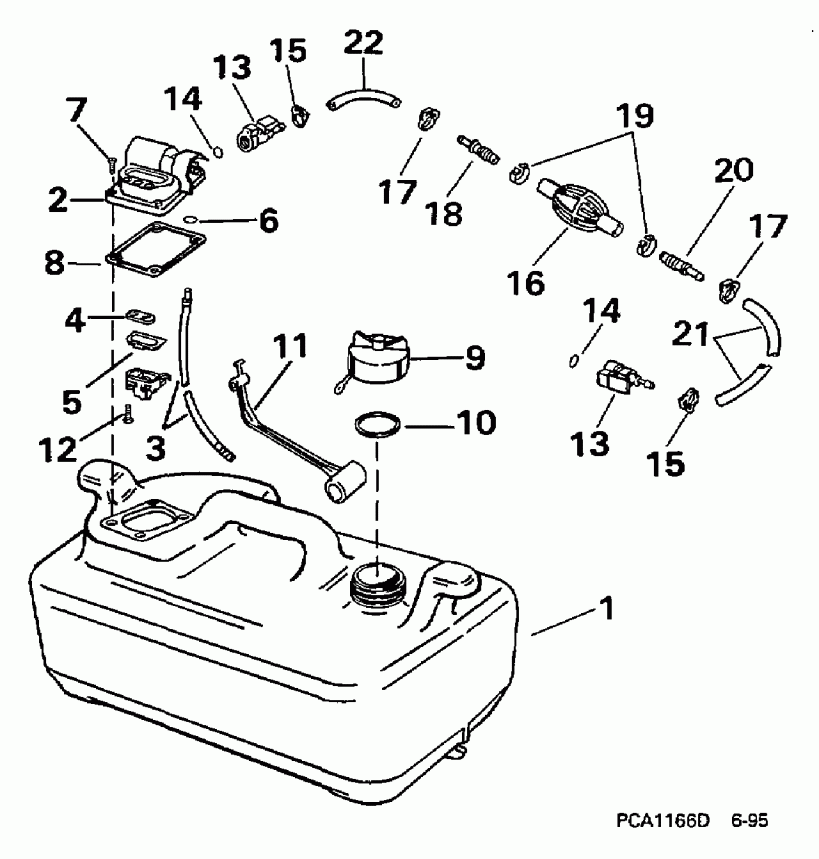 ��������� �������� ����� EVINRUDE SE15RPLW 1997  - 3 ������ - 15kc Models Only