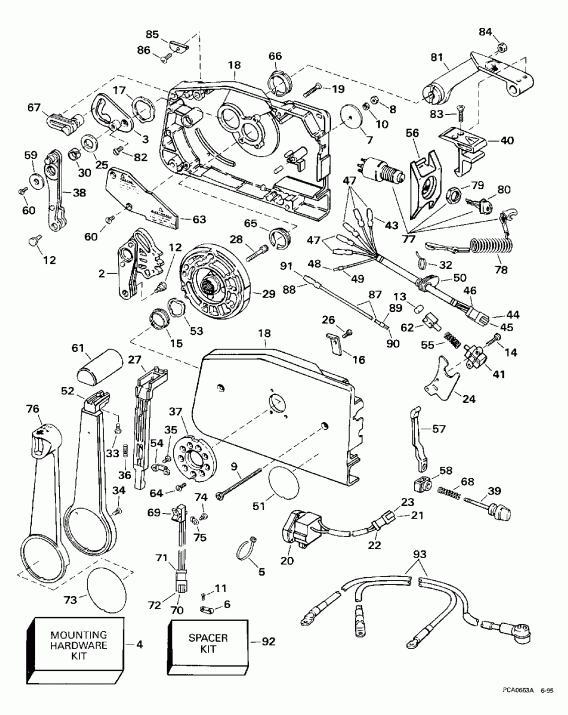  EVINRUDE SE200WTPLS 1997  - mote  / mote Control