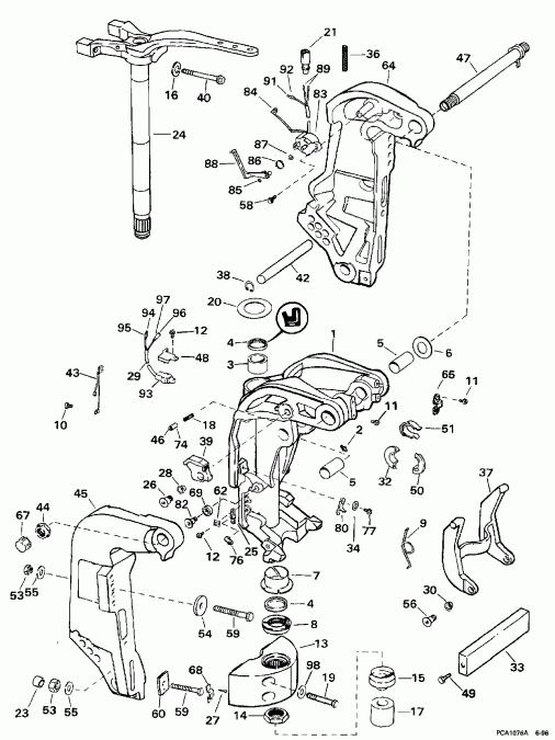 �������� ����� Evinrude SE200WTPXS 1997  - dsection / dsection