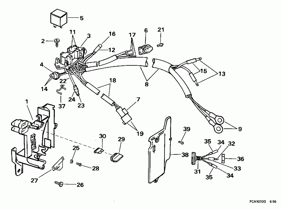 ��������� ����� Evinrude SE200WTPXS 1997  - wer Trim / tilt ���������