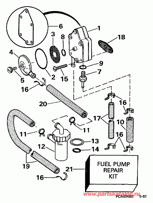 ��������� ��������� Evinrude SE25RPLV 1997  - el Pump / el �����