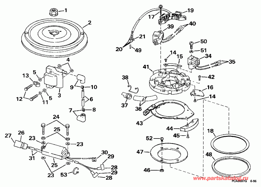 ��������� ����� EVINRUDE SE25RPLV 1997  - 25rs, 25rw, S25rp