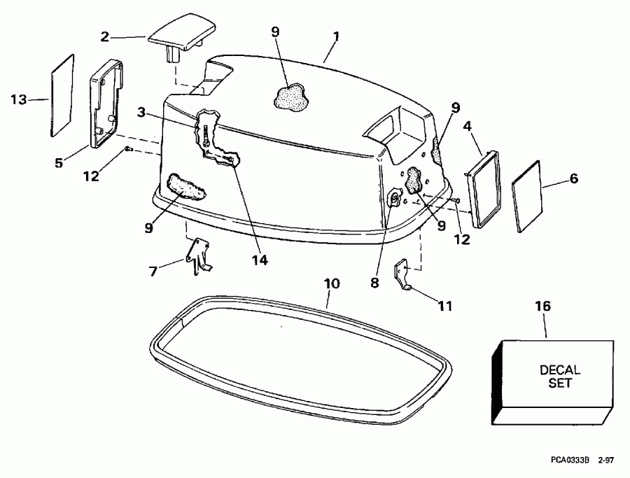 ��������� �������� ����� EVINRUDE SE25RPV 1997  - gine Cover