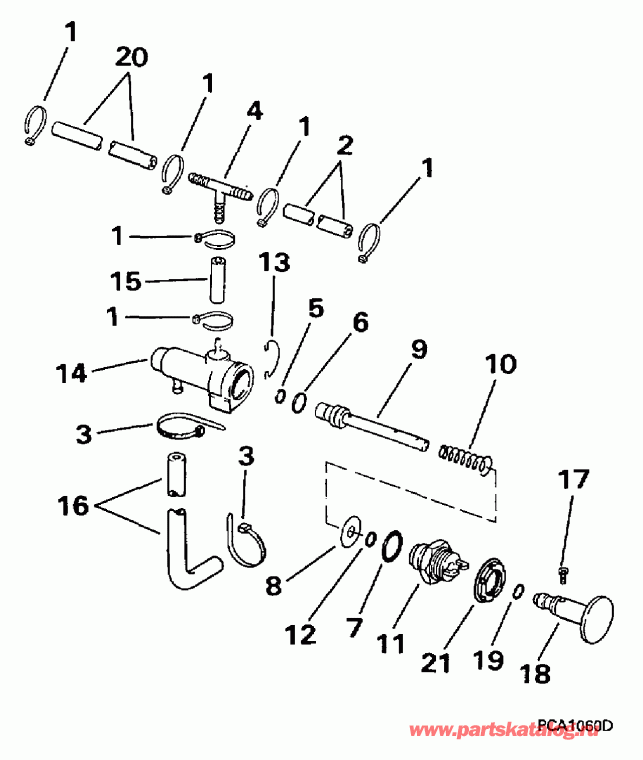 ��������� �������� ����� EVINRUDE SE25RPV 1997  - imer Pump - imer �����
