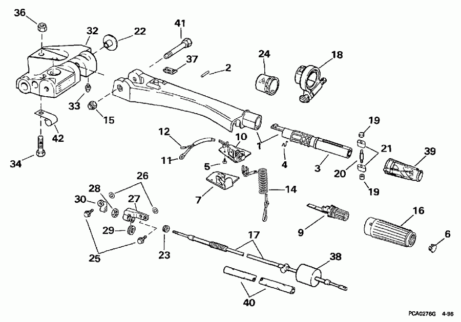   EVINRUDE SE40RPLB 1997  - eering Handle / ee Handle
