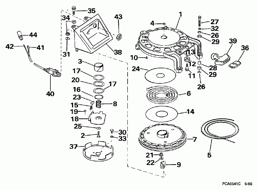 ����� EVINRUDE SE40RSLD 1997  - wind Starter - wind �������