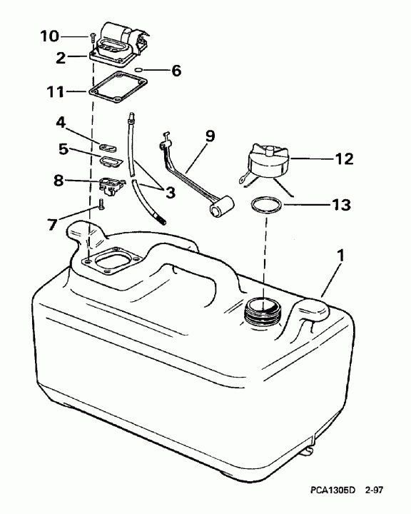  EVINRUDE SE65WMLZ2 1997  - 6 ������ / 6 Gallon