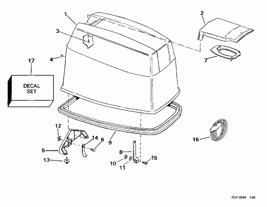 �������� ����� EVINRUDE SE65WMYZ2 1997  - gine Cover / gine ������