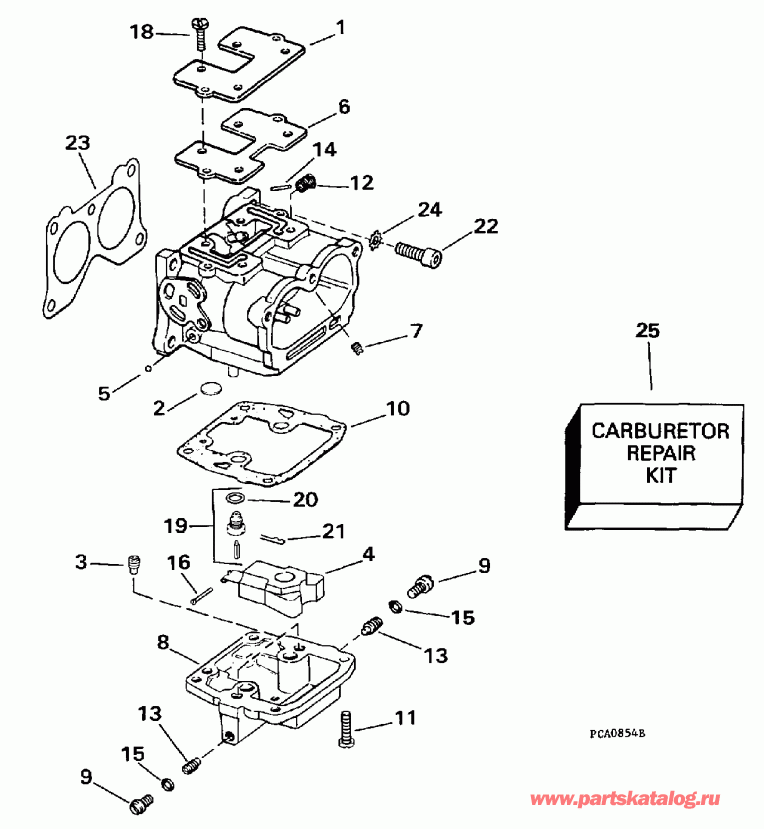 �������� ��������� ����� EVINRUDE XE115HLEUA 1997  - rburetor - rburetor