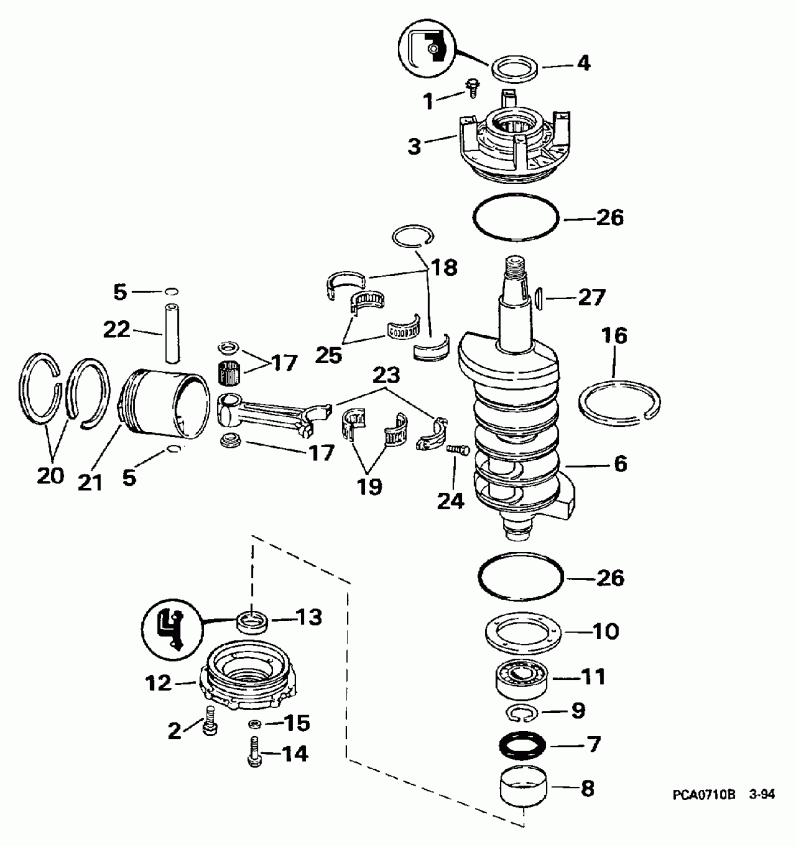 �������� ����� ������� XE115HXEUA 1997  - ankshaft & Piston / ank��� & �������
