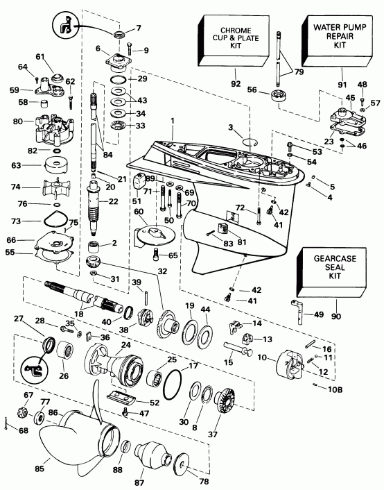 ����� EVINRUDE BE115GLECM 1998  - 90 & 115 El, Gl, Sl Models -  90 & 115 El, Gl, Sl Models