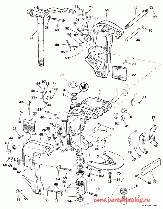 �������� ����� Evinrude BE130TLECE 1998  - dsection