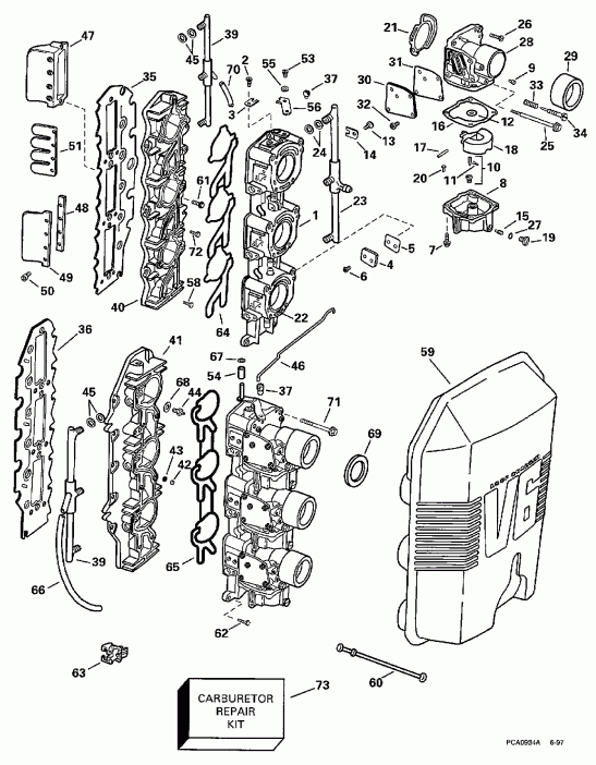 ��������� ��������� EVINRUDE BE150EXECD 1998  -  150 Hp