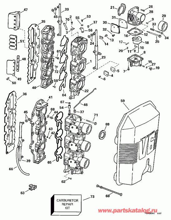 ��������� ����� EVINRUDE BE175NXECD 1998  - 175 Hp