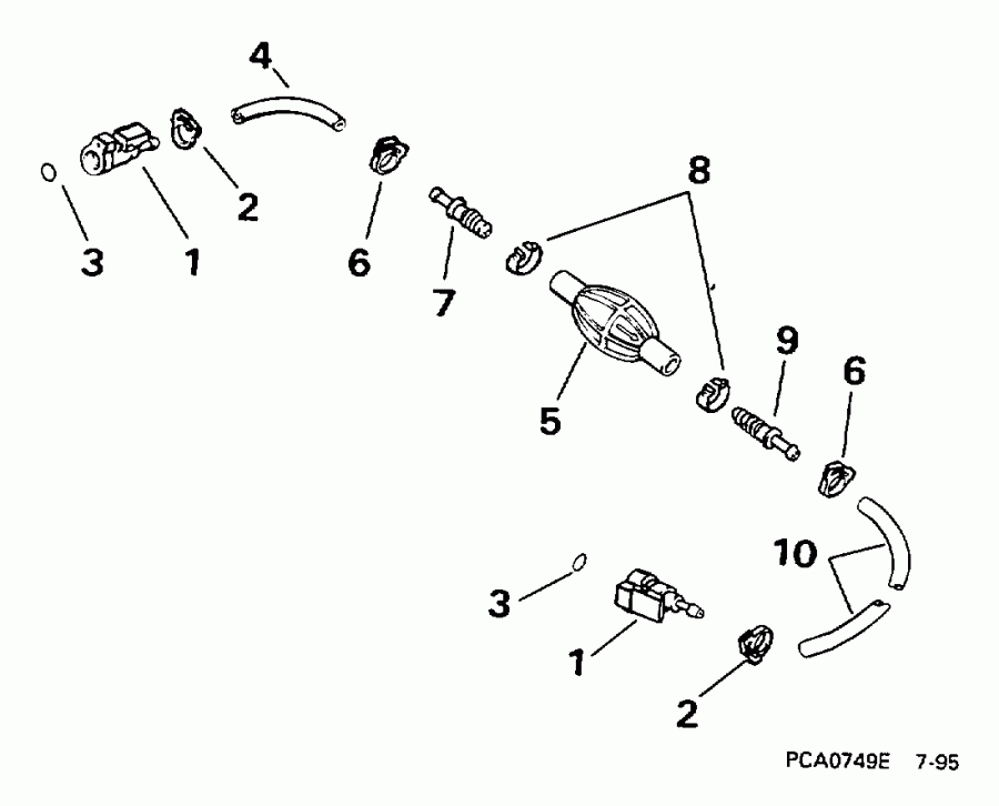 �������� ����� EVINRUDE BE20SRLECB 1998  -  5/16 In. I.d.