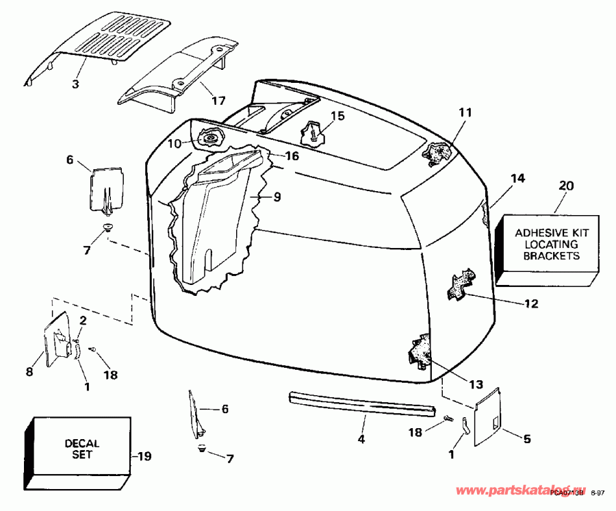 ����� Evinrude BE225TXECS 1998  -  Evinrude -- 200stl, Sl, 225stl, Sl, Gl