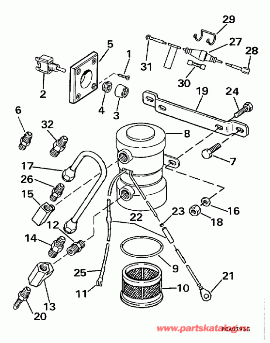 �������� ��������� ����� ������� BE250TXECB 1998  - ectric Primer Pump Assy. - ectric ��������� �����.