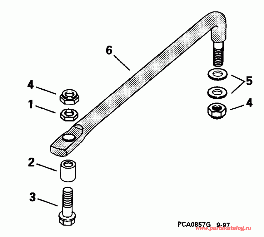 �������� ����� EVINRUDE BE250TXECB 1998  - ee������ ����������� Kit - eering Link Kit