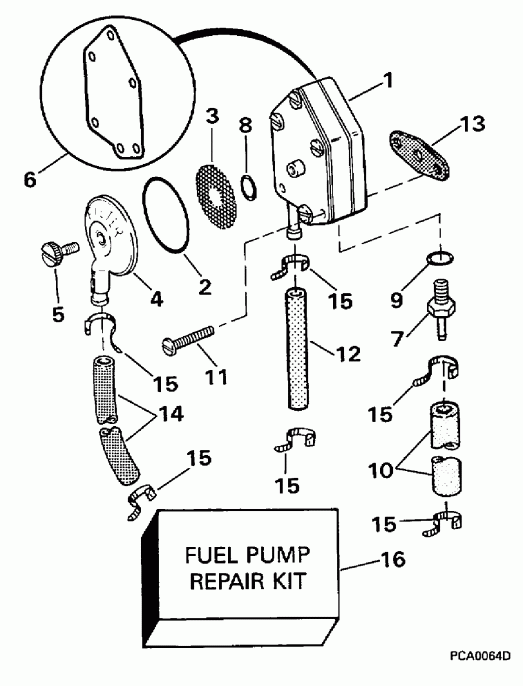 ����� Evinrude BE25BALECM 1998  - el Pump